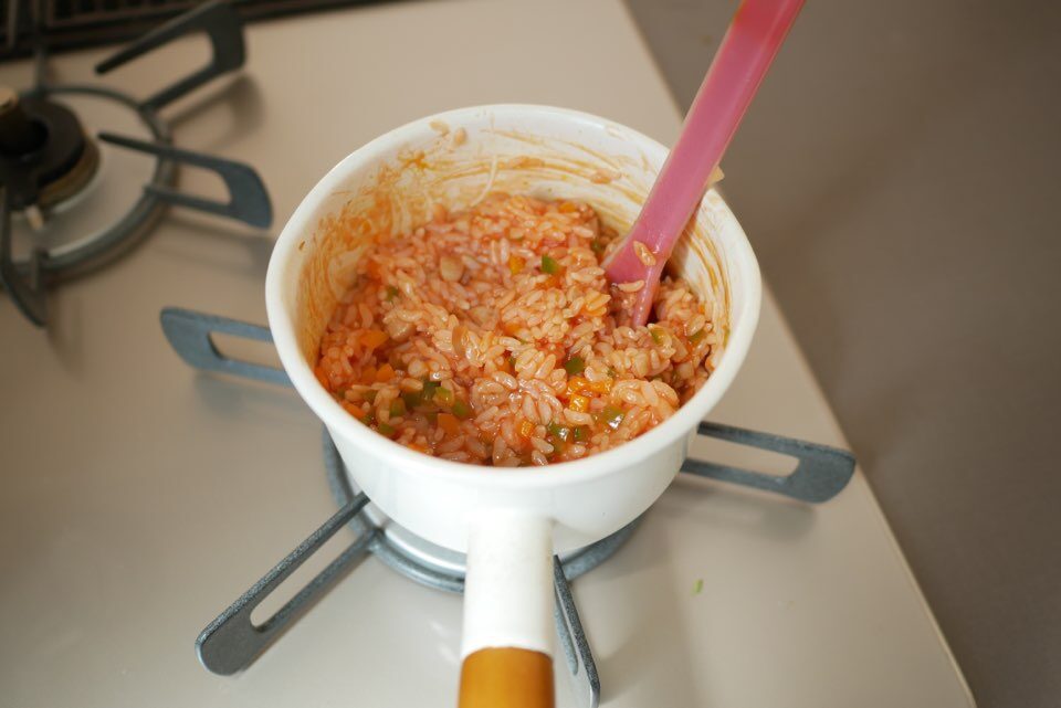 ミルクパンで離乳食作り