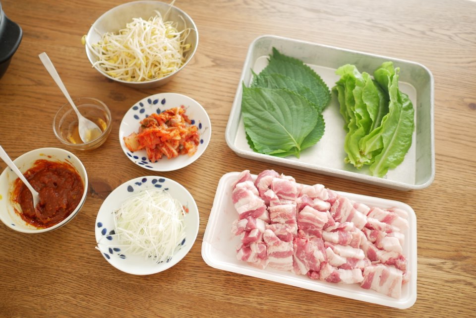 サムギョプサルの野菜具材