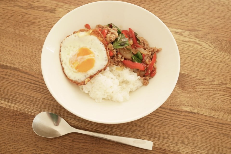 豚ひき肉の本格ガパオライス