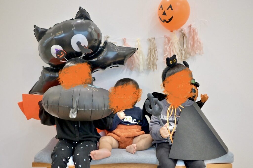 3歳子どものハロウィン仮装とフォトスポット
