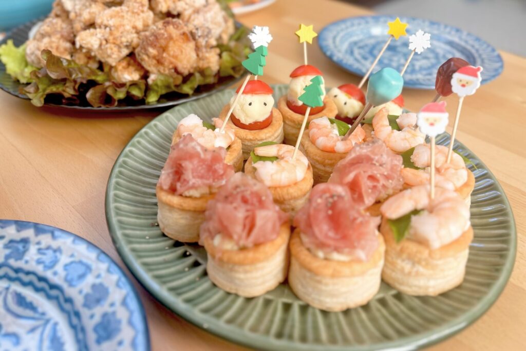 クリスマスの可愛いピンチョス