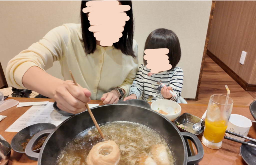 あぐー豚しゃぶしゃぶ　子連れ