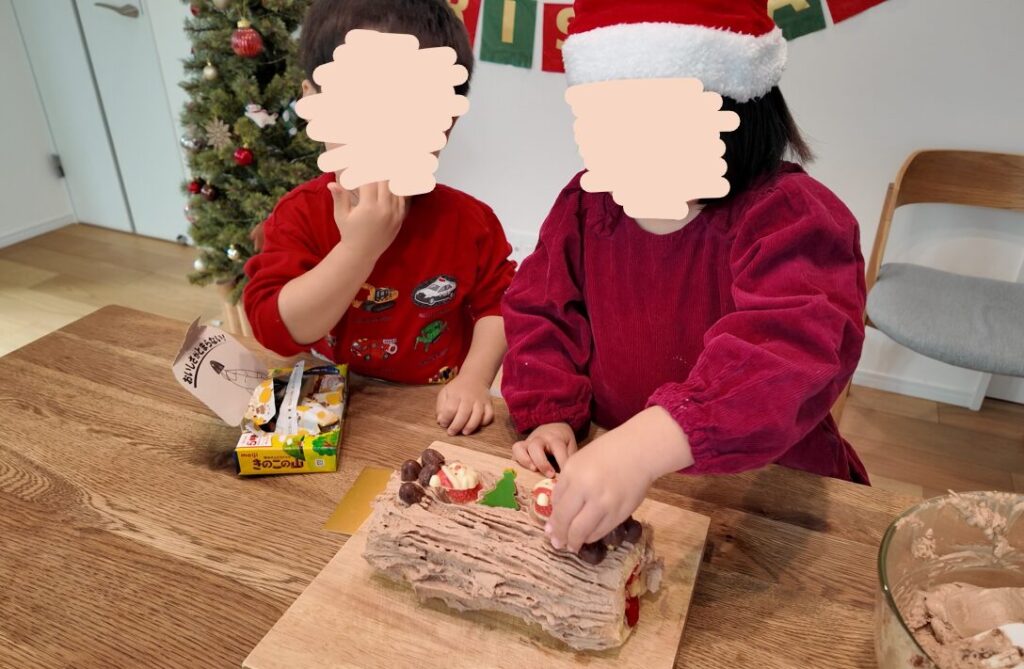 子供と一緒に作るブッシュドノエル