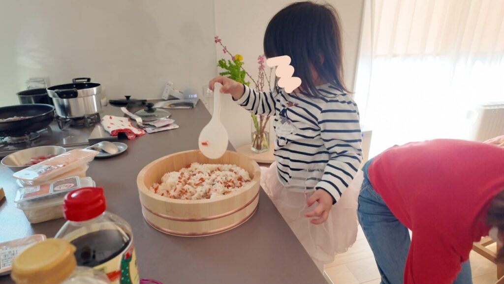 2歳娘と作るひな祭りのちらし寿司