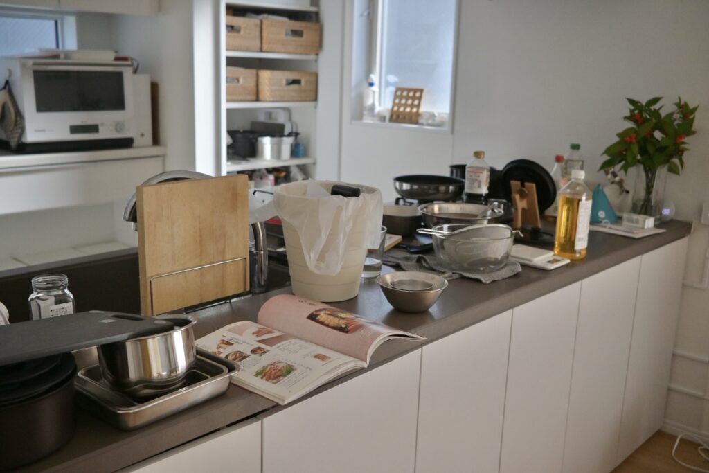 おせち作りのキッチン