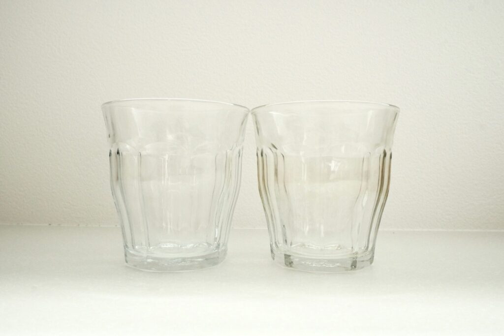 ミーレ食洗器の洗浄力で茶渋が取れた