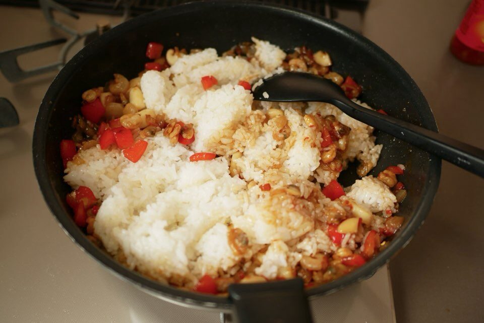 26cmフライパンでチャーハン