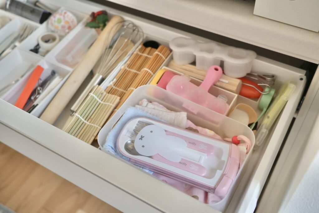 幼稚園弁当グッズの収納