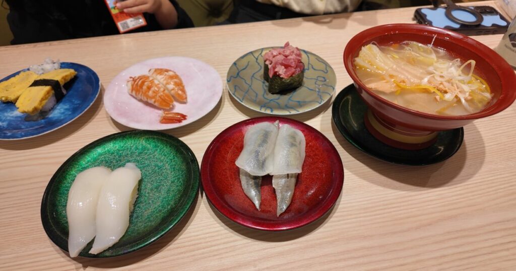 十勝の回転寿司なごやか亭の寿司