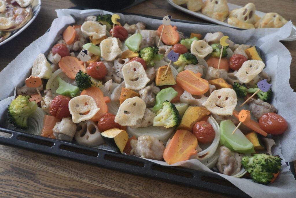 ハロウィンパーティーご飯 ぎゅうぎゅう焼き