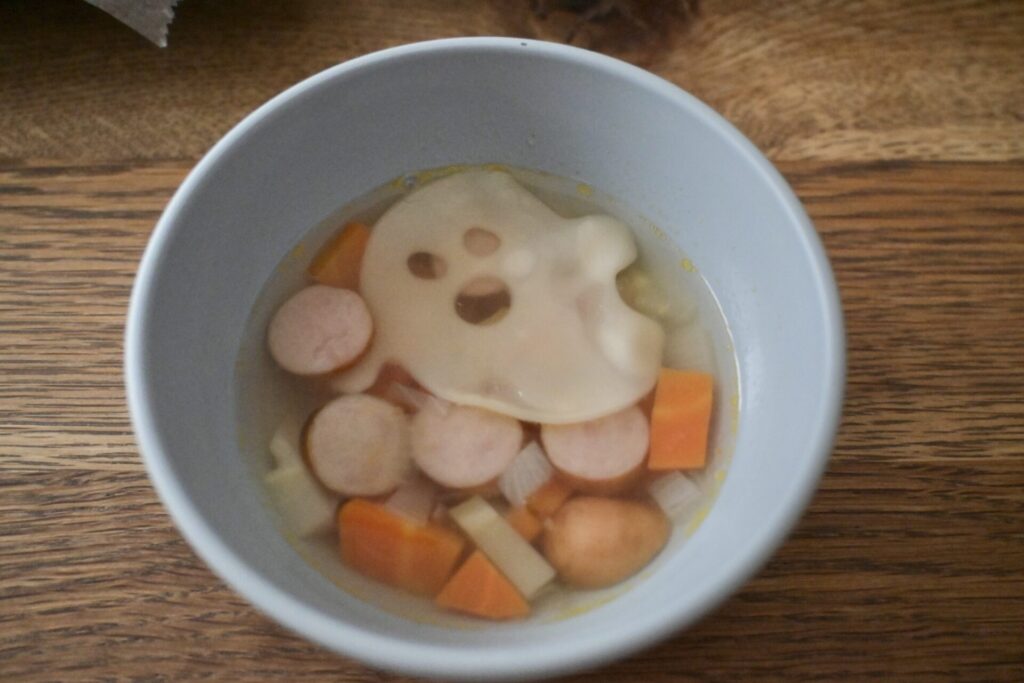 ハロウィンのおばけスープ